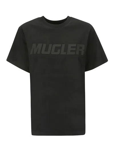 Shop Mugler T-shirt With Logo In Black