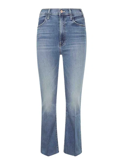 Mother The Insider Crop Step Fray Jeans Not Rough Enough In Blue