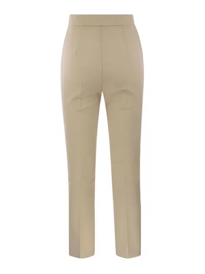 Max Mara Beige Nepeta High-waist Tailored Trousers In Beige