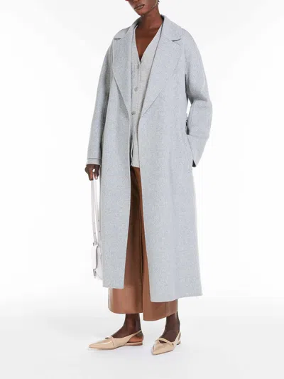 Shop Max Mara Jane Wool And Cashmere Cardigan In Grey