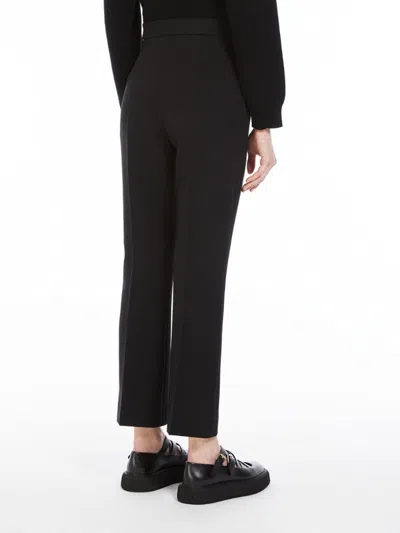 Max Mara Nepeta Ankle-length Trousers In Wool Crepe In Black