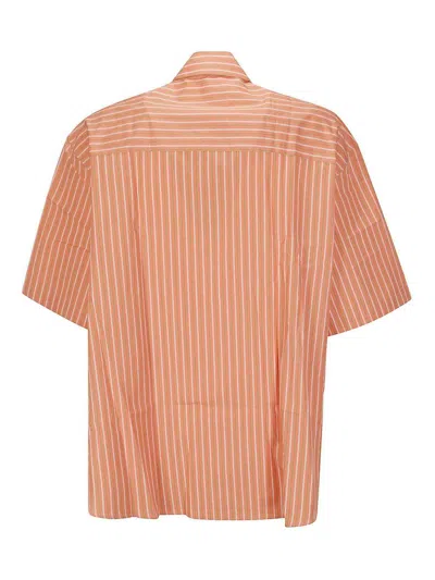 Shop Martine Rose Striped Shirt In Pink