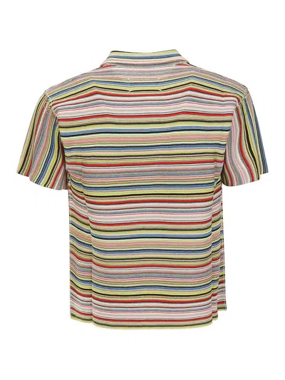 Shop Maison Margiela Polo Collar T-shirt In Multicolour