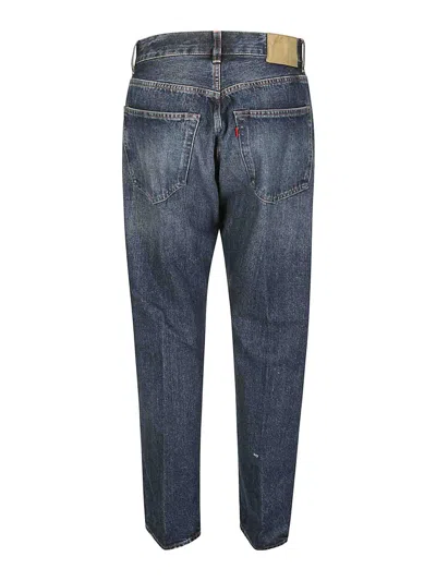 Shop Made In Tomboy Straight Leg Jeans In Dark Blue