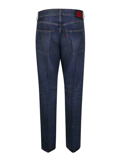 Shop Made In Tomboy Straight Leg Jeans In Blue