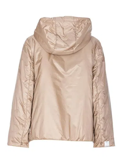 Shop Max Mara The Cube Greenh Waterproof Canvas Travel Jacket In Beige