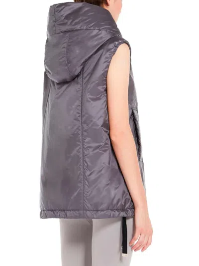 Shop Max Mara The Cube Greengo Waterproof Technical Canvas Vest In Grey