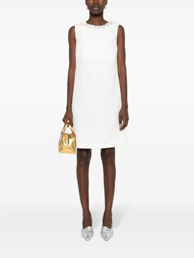 P.a.r.o.s.h Sequin-embellished Mini Dress In White