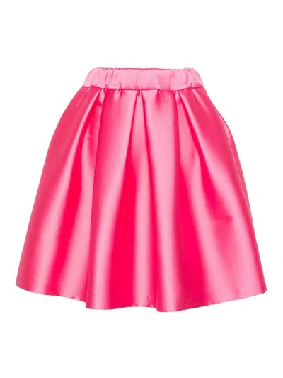Shop P.a.r.o.s.h Pleated Full Skirt In Pink