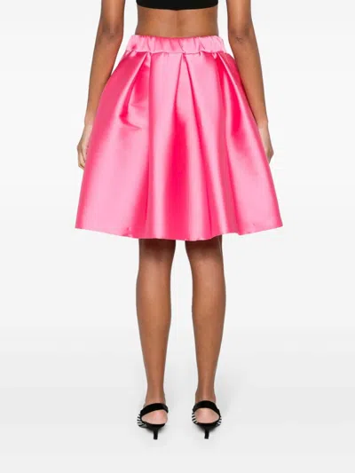 Shop P.a.r.o.s.h Pleated Full Skirt In Pink