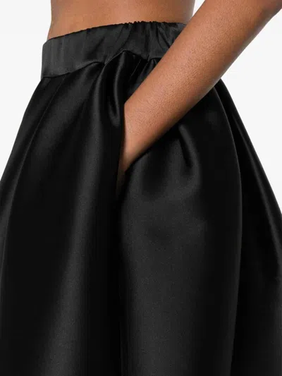 Shop P.a.r.o.s.h Pleated Full Skirt In Black