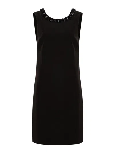 Shop P.a.r.o.s.h Sequin-embellished Column Dress In Black