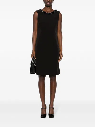 Shop P.a.r.o.s.h Sequin-embellished Column Dress In Black
