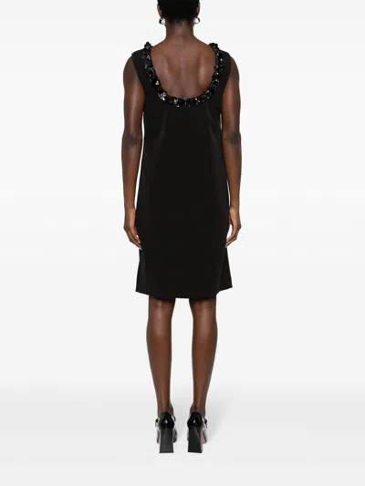 Shop P.a.r.o.s.h Sequin-embellished Column Dress In Black