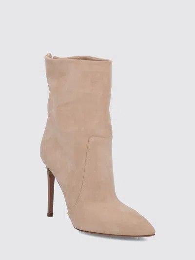 Shop Paris Texas Stiletto Boots In Leather In Beige