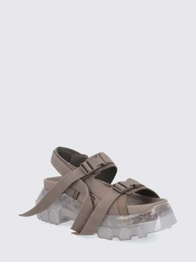 Shop Rick Owens Tractor Sandal In Leather In Beige