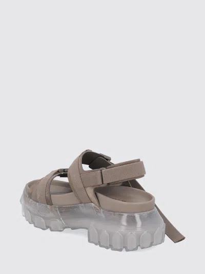 Shop Rick Owens Tractor Sandal In Leather In Beige