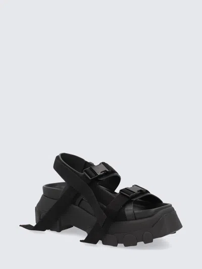 Shop Rick Owens Tractor Sandal In Leather In Black