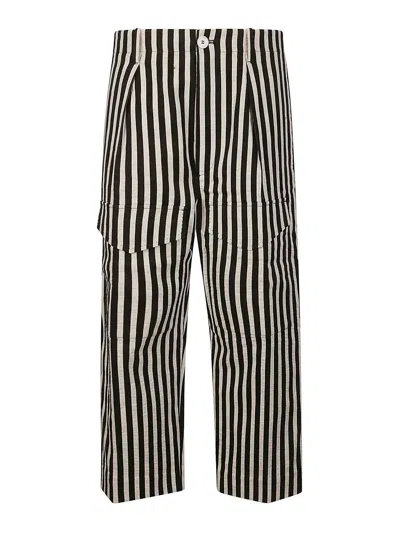 Shop Setchu Trousers With Pleat In Black