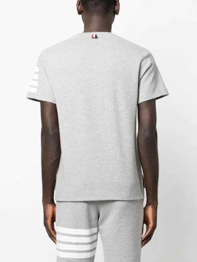 Shop Thom Browne 4-bar Short-sleeve T-shirt In Grey