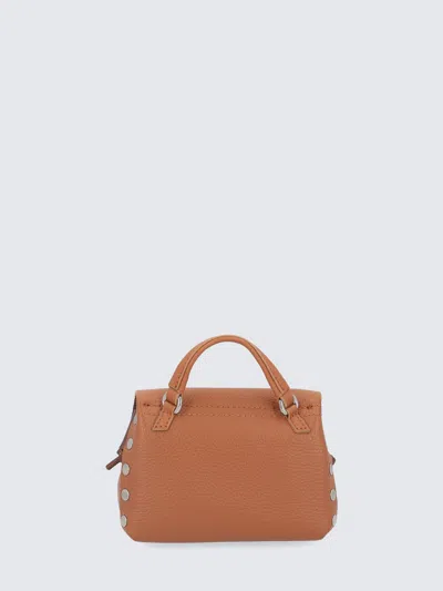 Shop Zanellato Super Baby Postina Leather Bag In Brown