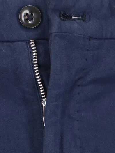 Incotex Straight Leg Trousers With Pockets And Loops In Blue