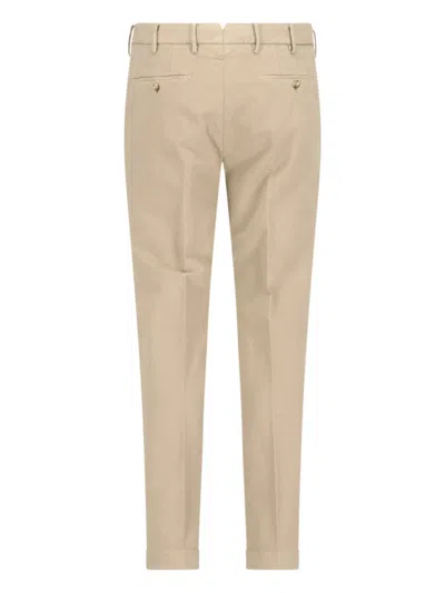 Incotex Straight-leg Cotton Trousers In Beige