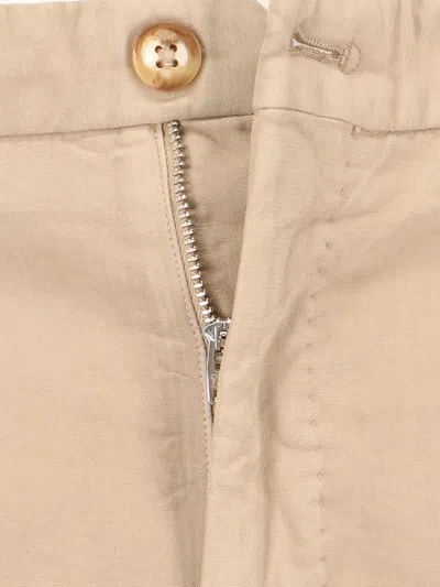 Incotex Straight-leg Cotton Trousers In Beige