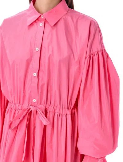 Shop Msgm Taffetà Short Dress In Pink