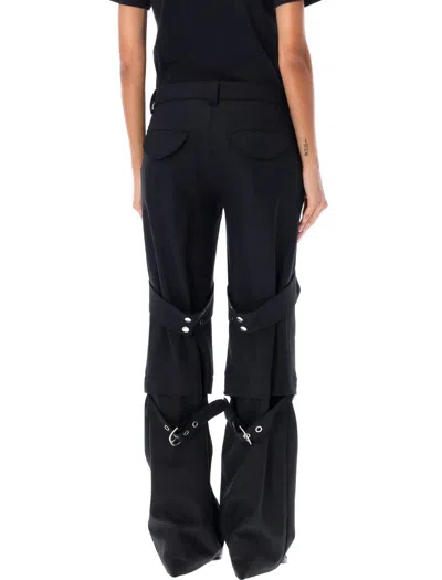 Shop Off-white Wo Blend Cargo Zip Pants In Black