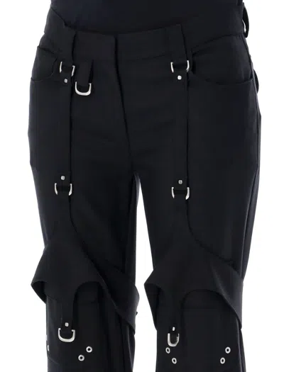 Shop Off-white Wo Blend Cargo Zip Pants In Black