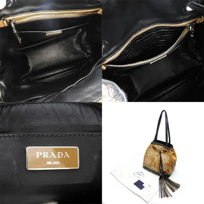 Shop Prada -- Brown Pony-style Calfskin Shoulder Bag ()
