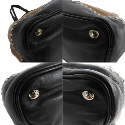Shop Prada -- Brown Pony-style Calfskin Shoulder Bag ()