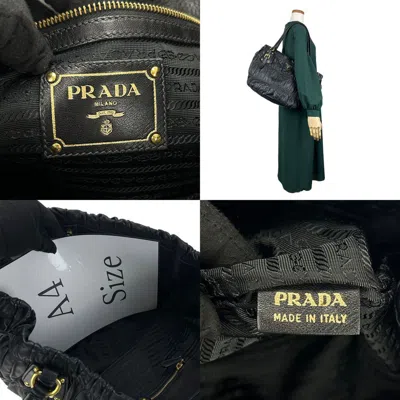 Shop Prada Gaufre Black Leather Tote Bag ()