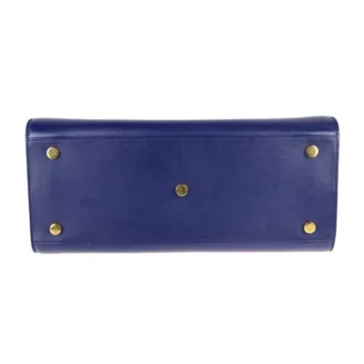 Shop Saint Laurent Blue Leather Shoulder Bag ()