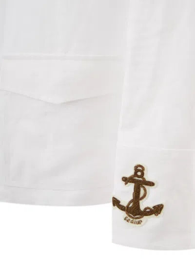 Shop Sealup Elegant White Linen Saharan Men's Jacket
