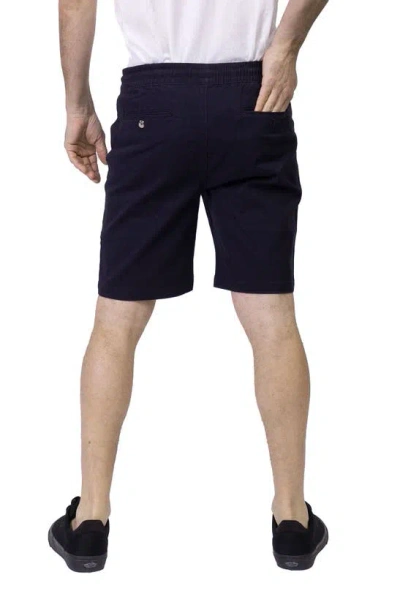 Shop Triple Five Soul Stretch Twill Pull-on Shorts In Navy