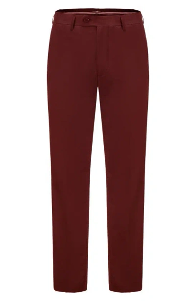 Braveman Premium Slim Fit 3-piece Suit In Burgundy