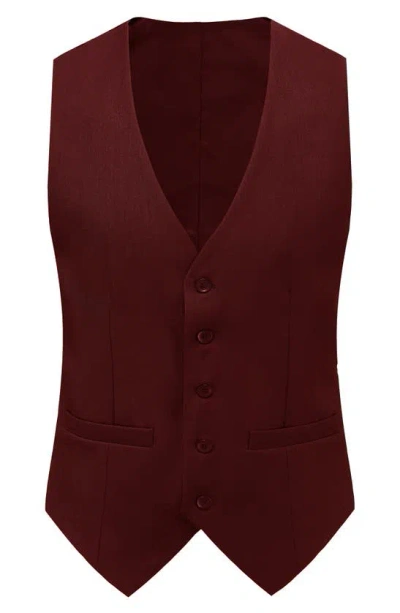 Shop Braveman Premium Slim Fit 3-piece Suit In Burgundy