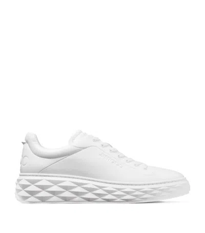 Shop Jimmy Choo Diamond Maxi Low-top Sneakers In White
