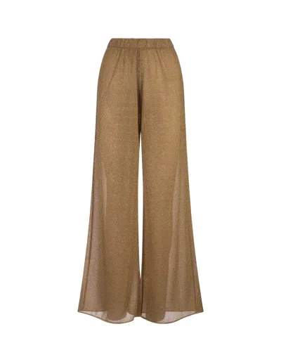 Shop Oseree Toffee Lumiere Trousers In Brown