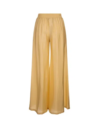 Shop Fabiana Filippi Mandarin Cupro Twill Jogging Trousers In Yellow