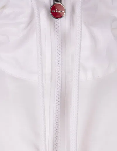 Shop Kiton Umbi Hoodie With Zip In White