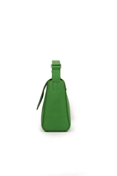 Shop Orciani Sveva Vanity Mini Leather Bag In Verde