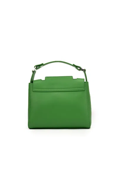 Shop Orciani Sveva Vanity Mini Leather Bag In Verde