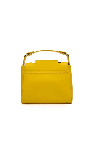 Shop Orciani Sveva Vanity Mini Leather Bag In Giallo