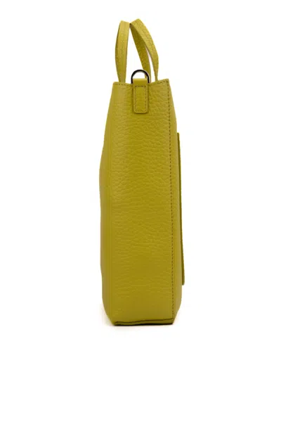 Shop Orciani Ladylike S Soft Shopper In Yellow Leather In Giallo