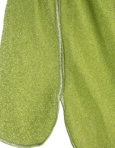 Shop Oseree Lime Lumiere Shorts In Green