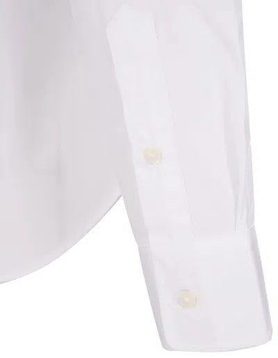 Shop Ralph Lauren White Cotton Relaxed-fit Shirt With Contrasting Pony