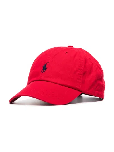 Shop Ralph Lauren Red Baseball Hat With Blue Pony
